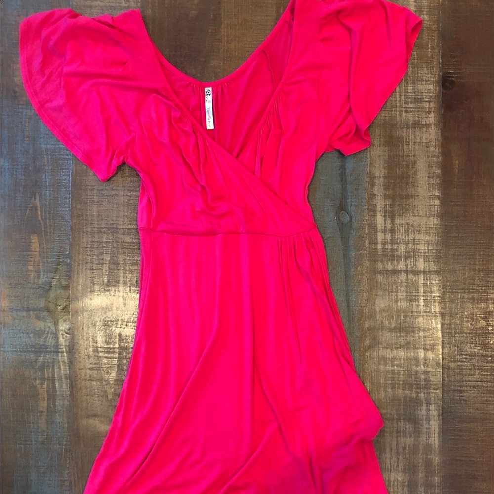 Vanilla Bay mock wrap dress EUC